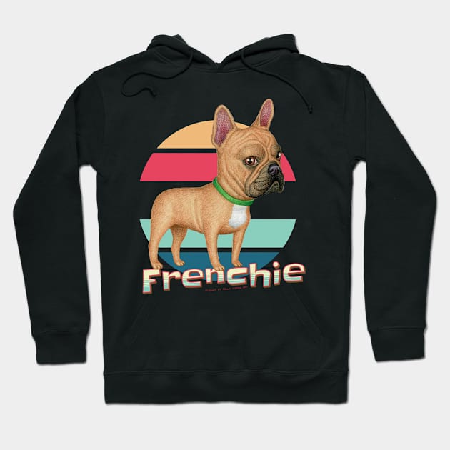 Fun cute dog Frenchie French fur baby  Bulldog mom dad gift Hoodie by Danny Gordon Art